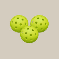 Recess Pickleball green hybrid outdoor pickleballs set of three in branded packaging box