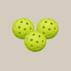 Green Hybrid Pickleballs - Set of 3